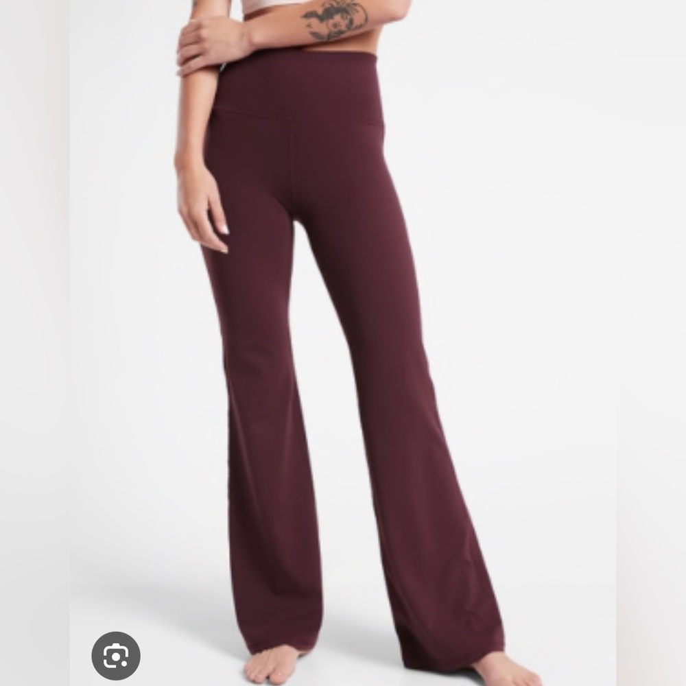 Athleta Maroon Flare Pants